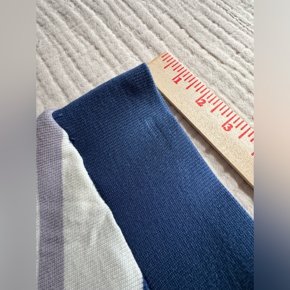 Anthropologie Bordeaux Asymmetrical Blue and White Striped Skirt - Size Medium - Picture 14 of 15